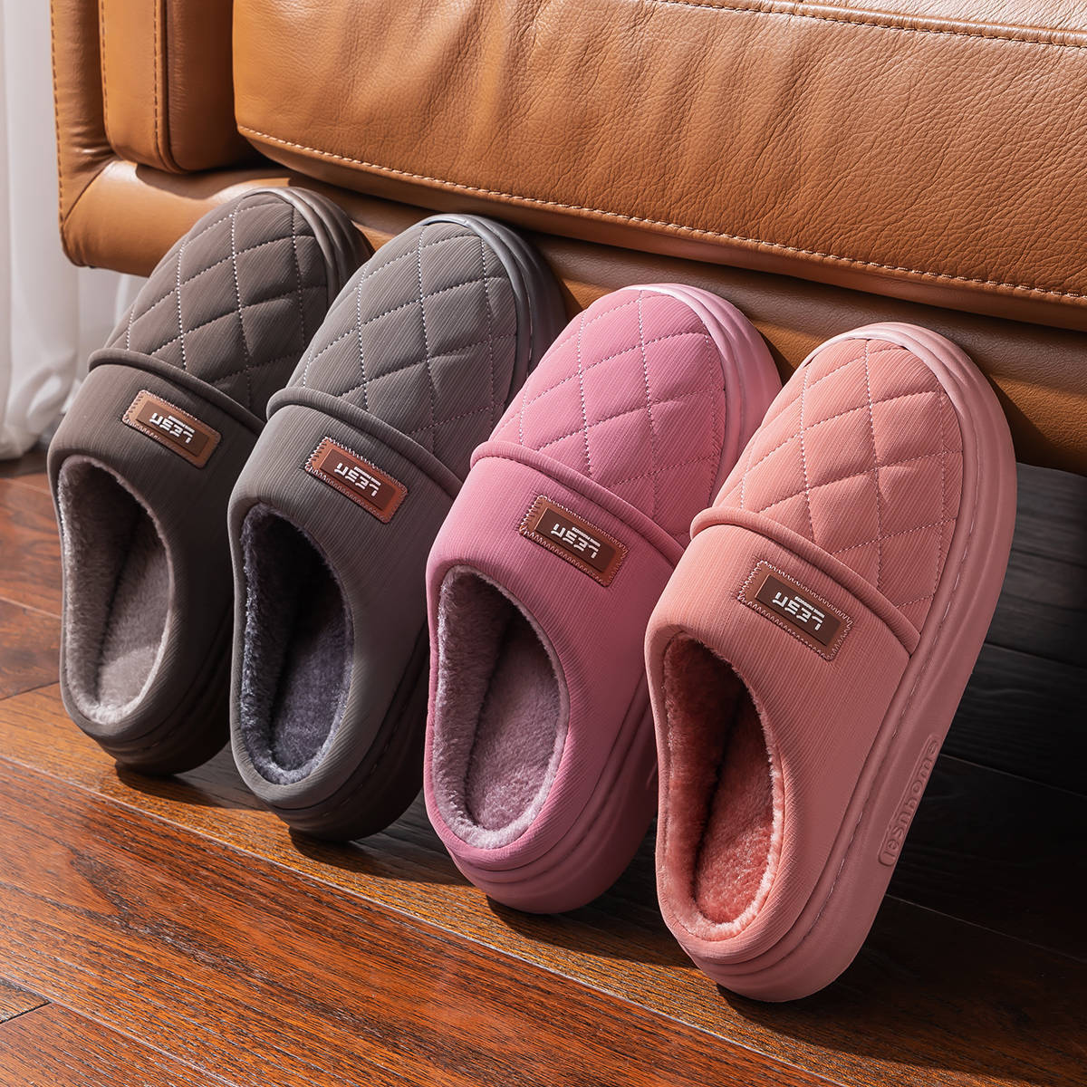 Winter Warm Slipper Women Men  - Flip Flop Leather Men ulasan dan harga