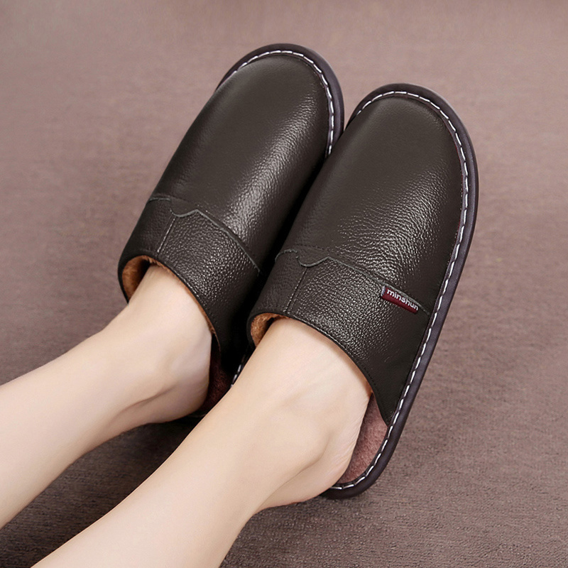 Brand Home Leather Slippers Me - Flip Flop Leather Men ulasan dan harga